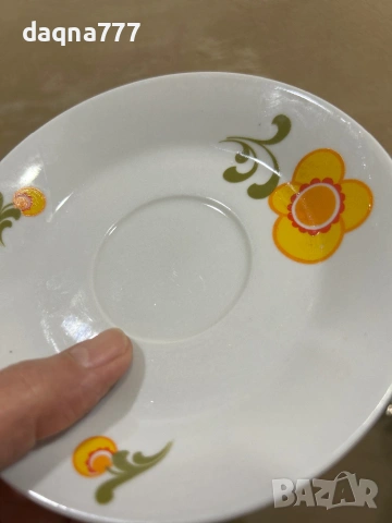 Сет от 2 чаши с чинийки от 70-те години ГДР, снимка 12 - Чаши - 54261641