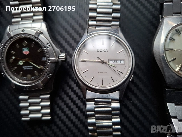 Винтидж механични-автоматични часовници- Seiko,Doxa,Tag Heuer,Orient,Rado, снимка 6 - Мъжки - 54360371