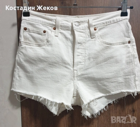  Нови със премахнат етикет. Дамски оригинални къси панталони Levi's 501® Original High Rise Shorts , снимка 3 - Къси панталони и бермуди - 54846437