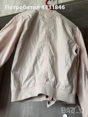  Светлорозово яке тип бомбър Hollister, снимка 5 - Якета - 55578822