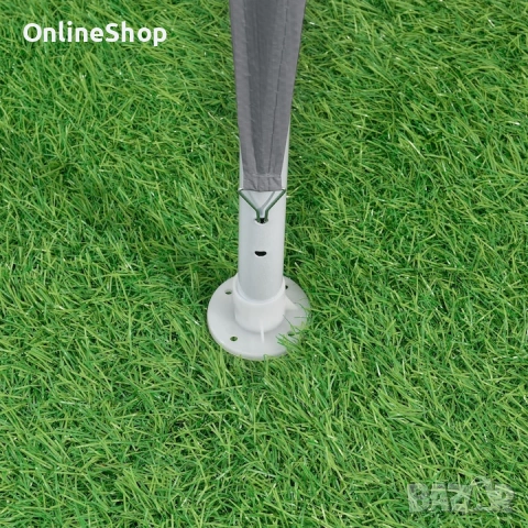 Къмпинг шатра MalTec, 3x3м, сива, стоманена конструкция, водоустойчив, снимка 11 - Градински мебели, декорация  - 54093727