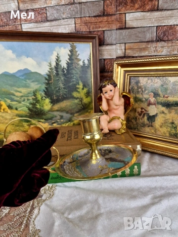 Месингов свещник , снимка 3 - Други - 54211500