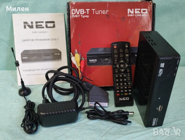 Приемник декодер и антена за ефирна цифрова телевизия NEO DVBt-2200 HD Tuner тунер, снимка 6 - Приемници и антени - 54865950