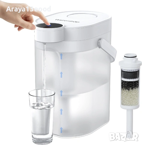 Електрическа кана с филтър за вода Waterdrop ED06W FreshTaste - 6.5 л