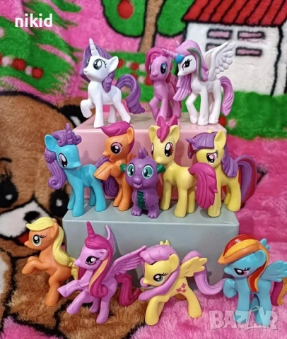 12 бр едри Малкото Пони My Little Pony PVC фигурки топери за игра и украса