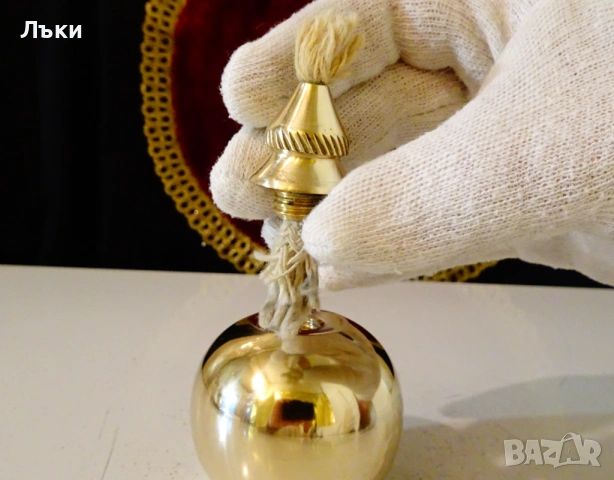 Бронзов спиртник,маслена лампа. , снимка 2 - Антикварни и старинни предмети - 54093049