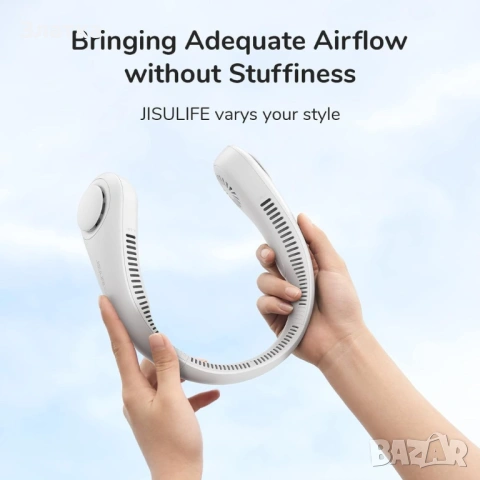 Преносим вентилатор за врата, вентилатор без лопатки Hands Free, 4000 mAh , снимка 8 - Други - 54687774