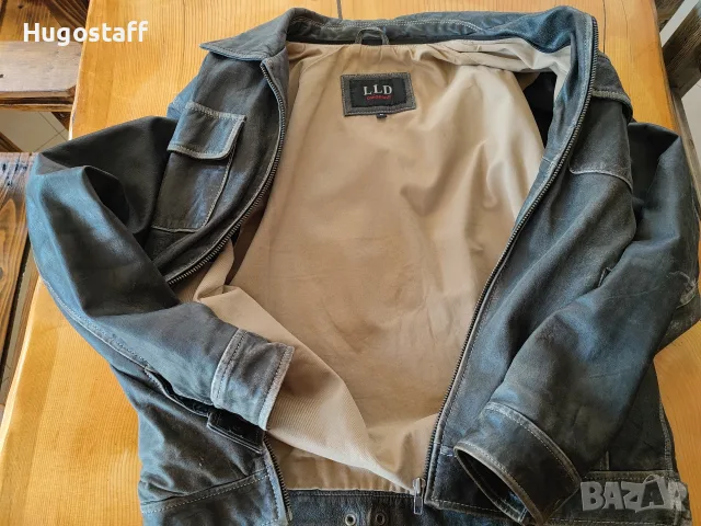 Винтидж Мъжко кожено яке Cafe Racer LLD M/L, снимка 3 - Якета - 55501923