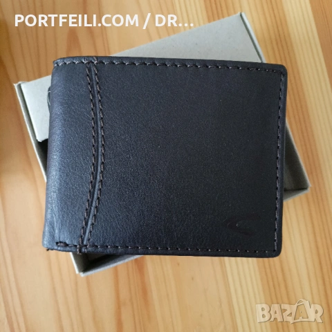 Мъжки портфейл от естествена кожа Camel Active, Cordoba compact, чисто ново, кутия, гаранция