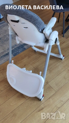 Детско столче за хранене Peg Perego PRIMA PAPPA Follow Me Wonder Grey, снимка 2 - Столчета за хранене - 54248522