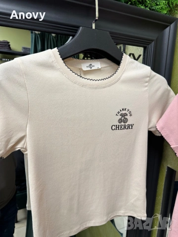 🍒 Дамска тениска “Cherry” – 3 цвята – 13€, снимка 3 - Тениски - 54371897