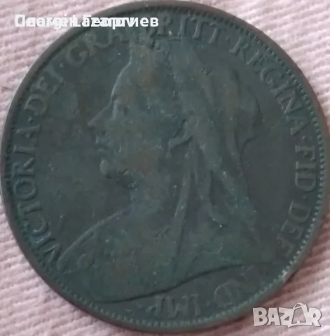 1 пени Великобритания 1898