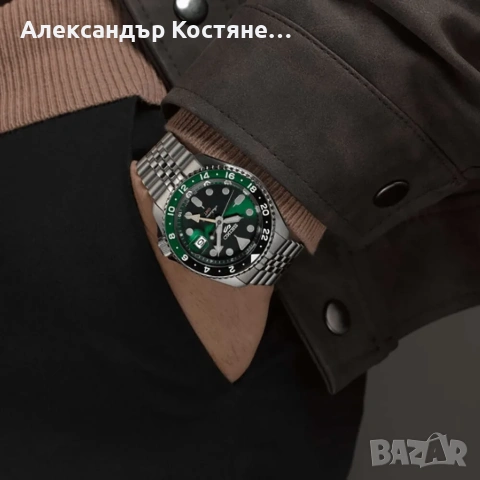 Нов часовник Seiko 5 Sport GMT Automatic SSK035K1 - гаранция, снимка 2 - Мъжки - 55213720