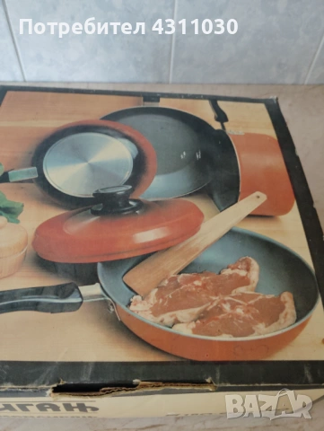 Нов тефлонов тиган от 80-те години, снимка 2 - Съдове за готвене - 54203805