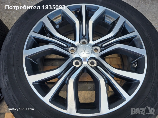 Лети джанти 18ки 5х114.3 Mitsubishi + летни гуми 225/55/18 Falken, снимка 7 - Гуми и джанти - 54012747