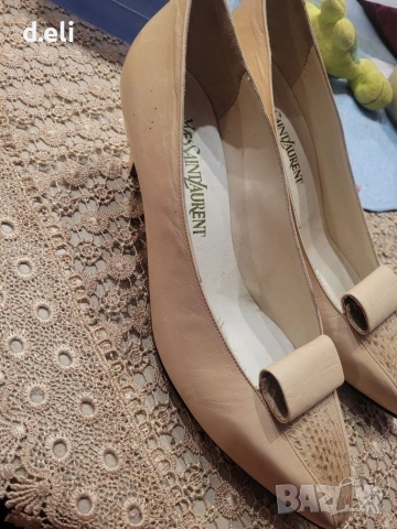 НОВО! Saint Laurent и Max Mara ( Intrend) Original Size 41.5 100% Кожа Страхотни нови обувки, снимка 5 - Дамски елегантни обувки - 54559771