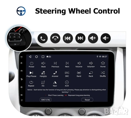 6/128GB 10.1” 1-DIN мултимедия с Android 14, 8-core CPU, 4G/LTE, RDS, CarPlay и AndroidAuto , снимка 14 - Аксесоари и консумативи - 54767843
