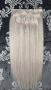 Уникална коса ASH BLONDE с клипси , снимка 1
