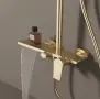 Душ система - пита и ръчен душ (матово злато brushed gold), снимка 2