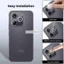 Honor 600 Lite 5G / 3D 9H Безцветен стъклен протектор за камера, снимка 3