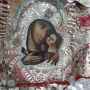 Стара рисувана православна икона на Богородица,обков, снимка 5