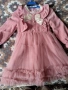 Детска официална розова рокля, снимка 1