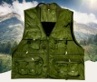Рибарска жилетка в зелено, размери 2XL/3XL, с много джобове, снимка 2