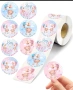100 бр мече Boy Girl baby shower gender part самозалепващи лепенки стикери ръчна изработка подарък, снимка 1