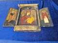 Възрожденска домашна икона Триптих 19 век., снимка 8