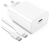 Зарядно устройство 20W USB-C с кабел за бързо зареждане, снимка 1