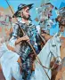 Картина, "Дон Кихот", худ. доц. Йордан Йорданов, снимка 2