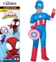 Нов Детски костюм Captain America Marvel Spidey за 2-3 години момче с маска и щит, снимка 4