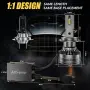 Чисто нови H7 LED Крушки DeveChos 160W 30000LM Canbus 6500K (1:1 размер)  , снимка 7
