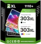 Нови 303XL мастила за HP Envy Photo Tango, черно и цветно, 2 броя тонер принтер печат, снимка 1