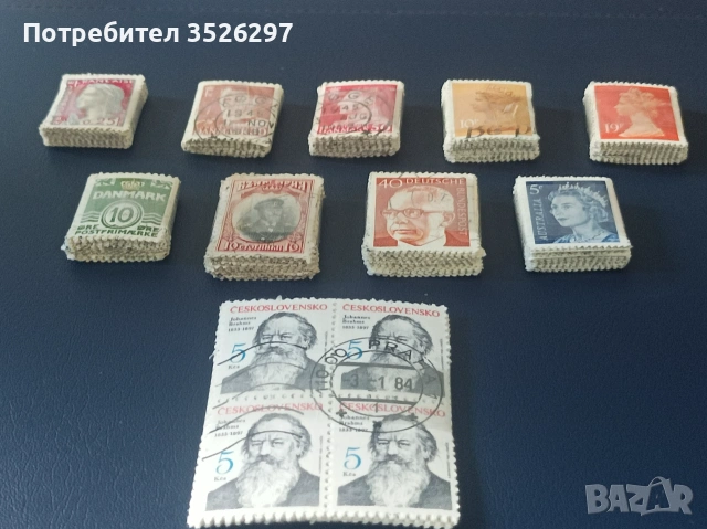 Лот от 500 пощенски марки за 6 евро и лот от 1000 марки за 11 евро., снимка 2 - Филателия - 55242284