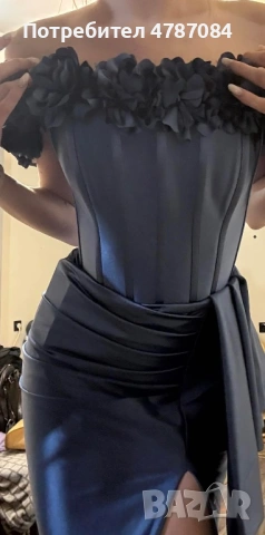 Бална рокля сатенена чисто нова, снимка 5 - Рокли - 54085887