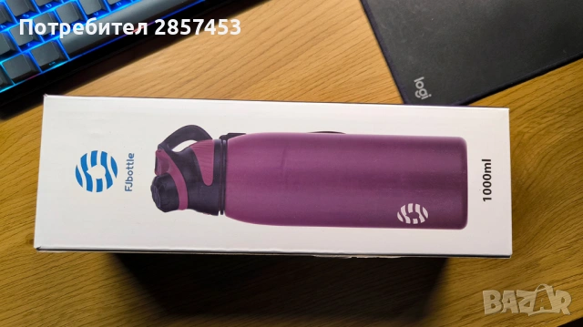 Fjbottle Stainless Steel Sports Water Bottle 1L / BPA-free / leakproof / нова