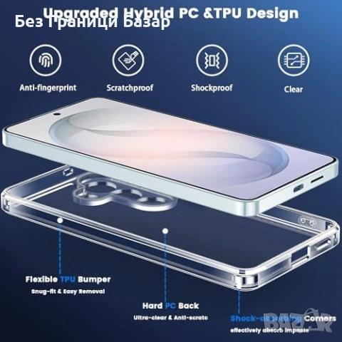 Нов Защитен калъф кейс Samsung Galaxy S26 5G прозрачен против удар с 2 протектора, снимка 3 - Калъфи, кейсове - 54155583