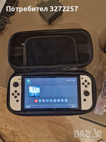 Nintendo Switch OLED White + Пълен комплект + Кутия, снимка 4 - Nintendo конзоли - 54939450