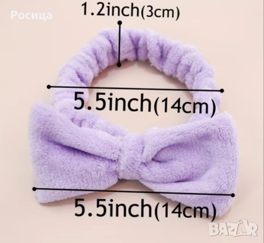 Комплект от 12 броя спа ленти за коса плюшени., снимка 4 - Аксесоари за коса - 55099461