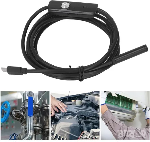 Водоустойчива Ендоскопска Камера 1Tech AN98 (5.5mm, 3.5m кабел) – USB / MicroUSB, снимка 13 - Камери - 18902355