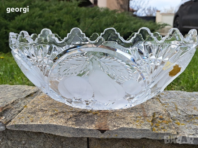 немска кристална фруктиера от оловен кристал , снимка 9 - Аксесоари за кухня - 54166156