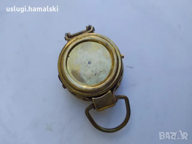 Стар месингов компас, снимка 5 - Антикварни и старинни предмети - 55693431