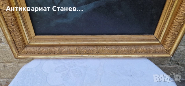 Стара маслена картина мъж с лула, снимка 10 - Картини - 54810962