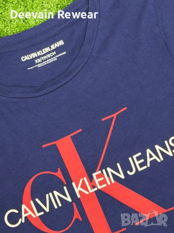 Calvin Klein | Casual | Дамска тениска | Размер: XS | Синя | Употребявана, снимка 3 - Тениски - 54744466