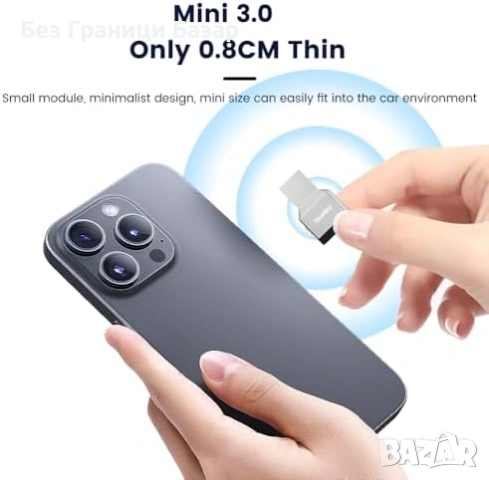 Нов Мини CarPlay Android Auto Dongle безжичен адаптер донгъл кола телефон връзка, снимка 3 - Друга електроника - 54716959