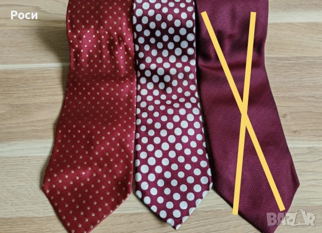 Червени копринени вратовръзки 1, снимка 6 - Други - 53844590