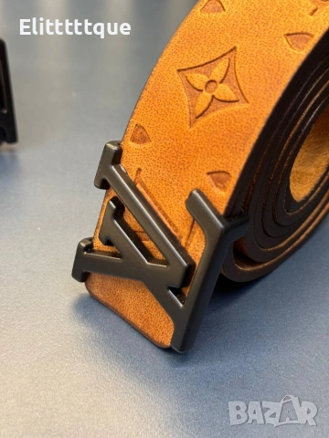 колани от естествена кожа в кутия Louis Vuitton 4см, снимка 4 - Колани - 54834915