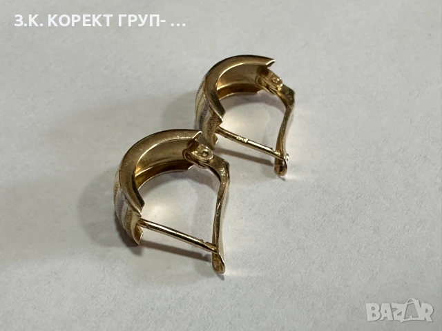 Златни дамски обеци 14K – 1,71 г, снимка 5 - Обеци - 55115880