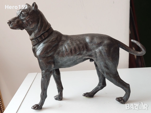WMF-Посребрена фигура на куче 1910-1925 год.Прекрасна авторска бронзова фигура''ПАНТЕРА''